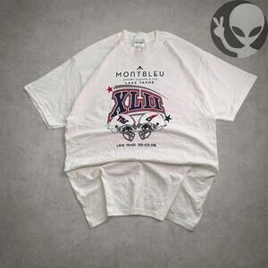 Super Bowl XLII 2008 New York Giants New England Patriots NFL Football Large Tee